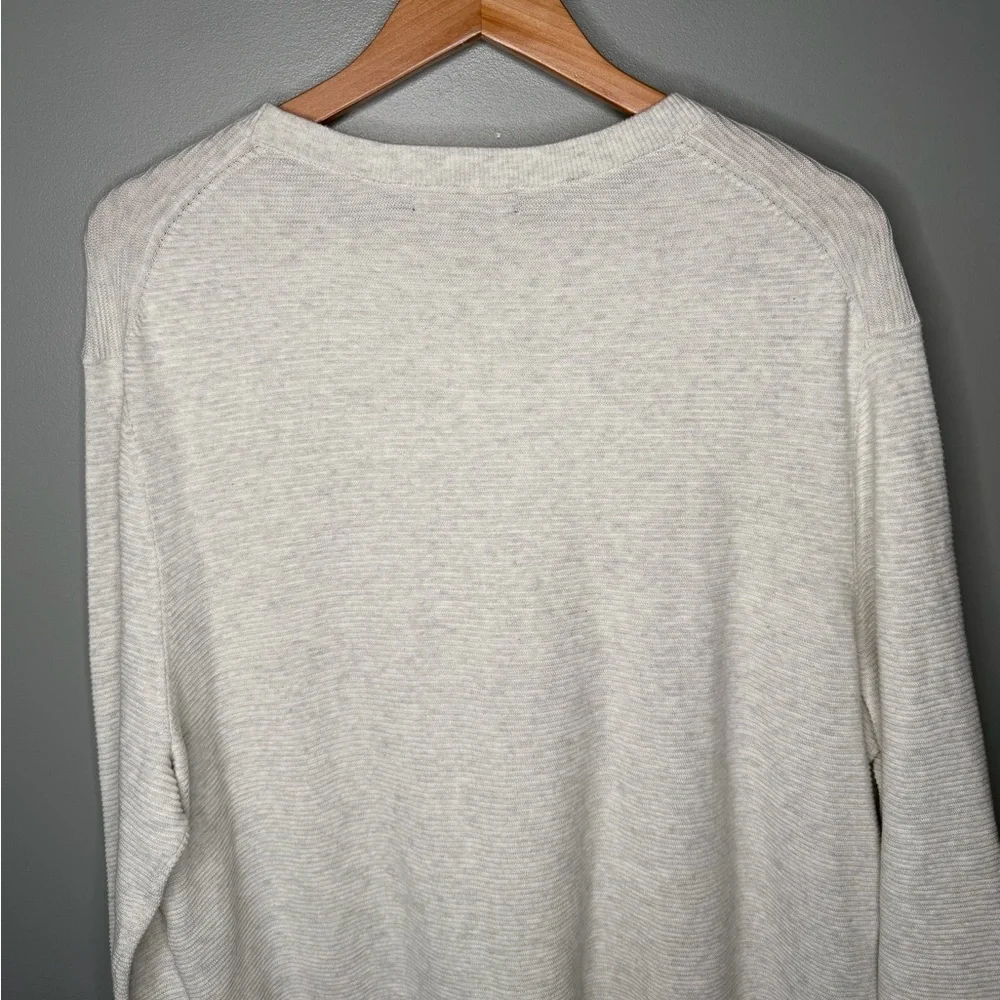 NWT Banana Republic Light Heather Grey Lightweight Thermal Sweater